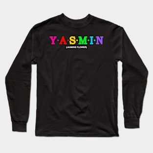 Yasmin - Jasmine Flower. Long Sleeve T-Shirt